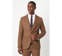 Burton Copper Plain Weave Slim Fit Suit Jacket
