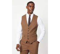 Burton Copper Plain Weave Slim Fit Suit Waistcoat copper M