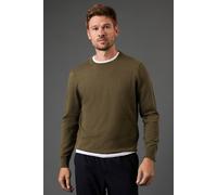 Burton Cotton Rich Crew Neck Jumper In Khaki khaki M