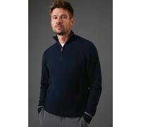 Burton Cotton Rich Half Zip Jumper In Navy navy S