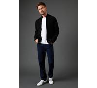 Burton Cotton Rich Ribbed Zip Through Jumper In Black black XXL
