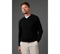 Burton Cotton Rich V Neck Jumper In Black black L