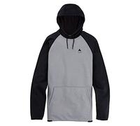 Burton Crown Weatherproof Mens Pullover Hoody Medium Gray Heather True Black