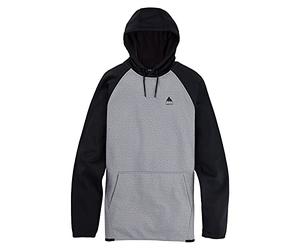 Burton Crown Weatherproof Mens Pullover Hoody Medium Gray Heather True Black