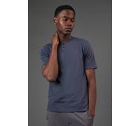 Burton Dark Blue Grandad Neck T-Shirt dark blue S