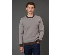 Burton Dark Brown Super Soft Knitted Geo Crew Neck Jumper In Dark Grey dark grey S