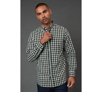 Burton Dark Green Classic Check Long Sleeve Shirt dark green S