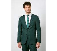 Burton Men's Dark Green Slim Fit Single Breasted Jacket | Size: 38S Burton Dark Green 38S