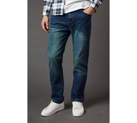 Burton Dark Vintage Wash Stretch Straight Jeans In Dark Wash dark wash