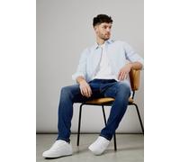 Burton Dark Wash Stretch Slim Fit Jeans In Dark Blue dark blue