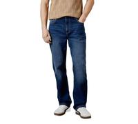 Burton Dark Wash Stretch Straight Fit Jeans, 36R, Dark Blue