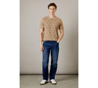 Burton Dark Wash Stretch Straight Fit Jeans In Dark Blue dark blue 36R
