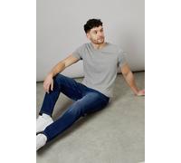 Burton Men's Dark Wash Stretch Tapered Fit Jeans in Dark Blue | Size: 36S Burton Dark Blue 36S