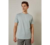 Burton Men's Dusty Blue Plain Crew Neck T-shirt in Light Blue | Size: Medium Burton Light Blue M