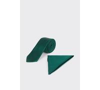 Burton Forest Green Tie And Pocket Square Set green One Size