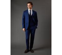 French Navy Slim Fit Essential Suit Trousers Burton Dark Blue 32S