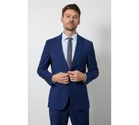 Burton French Navy Tailored Fit Essential Suit Jacket In Dark Blue dark blue