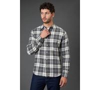 Burton Grey And White Check Long Sleeve Shirt In Black/white Black/White XL