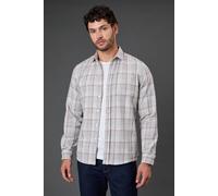 Burton Grey Brushed Check Long Sleeve Shirt grey M