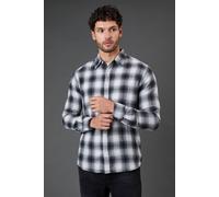 Burton Grey Brushed Check Long Sleeve Shirt grey XXL