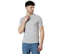 Burton Grey Marl Grandad Neck T-Shirt, L, Grey Marl
