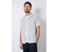 Burton Grey Stripe Short Sleeve Revere Collar Shirt grey