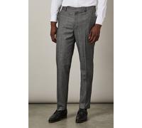 Burton Grey Tweed Look Herringbone Slim Fit Trousers grey 34S