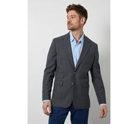 Burton Grey Wool Rich Pow Check Tailored Fit Blazer grey