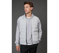 Burton Hybrid Quilted Gilet In Light Grey light grey L