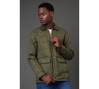 Burton Men's Khaki Quilted Zip Through Jacket | Size: Small Burton Khaki S