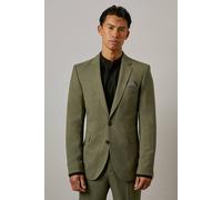 Burton Khaki Textured Slim Fit Suit Jacket