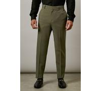 Burton Khaki Textured Slim Fit Suit Trousers khaki 30R