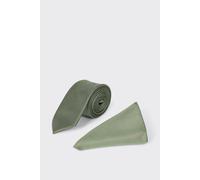 Burton Khaki Tie And Pocket Square Set khaki One Size