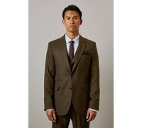 Burton Khaki Tweed Look Tailored Fit Suit Jacket khaki 40S