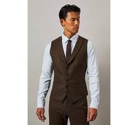Burton Khaki Tweed Look Waistcoat khaki L