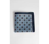 Burton Light Blue Geo Printed Pocket Square light blue One Size