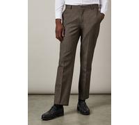 Burton Light Brown Tweed Look Herringbone Tailored Trousers light brown 30S