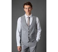 Burton Tailored Fit Light Grey Essential Waistcoat, L, light grey