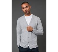 Burton Light Grey Fine Gauge Knitted Cardigan light grey XXL