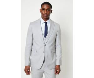 Burton Light Grey Wedding Suit Jacket In Neutral