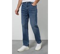 Burton Light Vintage Wash Stretch Straight Fit Jeans In Light Blue light blue
