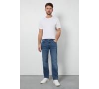 Burton Light Vintage Wash Stretch Straight Fit Jeans In Light Blue light blue