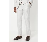 Burton Linen Blend Slim Fit Suit Trouser In Pale Grey pale grey 32L
