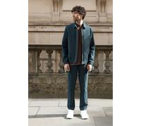 Burton Men's 1904 Navy Half Elasticated Textured Smart Trousers | Size: 32R Burton Navy 32R