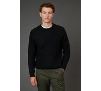 Burton Men's Black Chunky Cable Christmas Jumper | Size: Medium Burton Black M