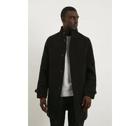 Burton Men's Black Funnel Neck Wool Blend Coat | Size: Medium