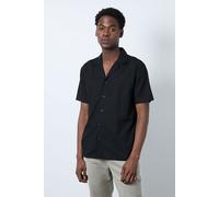 Burton Men's Black Linen Blend Short Sleeve Resort Shirt | Size: Large Burton Black L