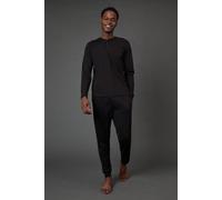 Burton Men's Black Long Sleeve Grandad & Jogger Set | Size: XL Burton Black XL