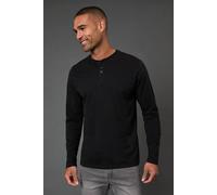 Burton Men's Black Long Sleeve Grandad Neck T-Shirt | Size: Medium Burton Black M
