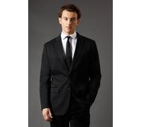 Burton Men's Black Regular Fit Suit Jacket | Size: 44R